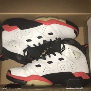 White infrared 23 black  Jordans size 7 young